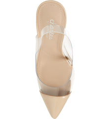 Charles David Madalyn Clear Transparent Cushioned Footbed Slingback Heel Pumps