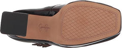 Jessica Simpson Darena Black Patent Buckle Strap Block High Heel Platform Sandal