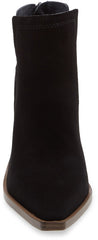 Vince Camuto Welland Black Zipper Closure Pointed Toe Blocked Heel Boots