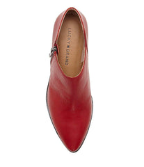 Lucky Brand Women's Koben Garnet Red Pointed Toe Riding Ankle Booties