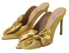 Sam Edelman Azalea Dark Pear Slip On Pointed Toe Bow Detailed Stiletto Pumps.