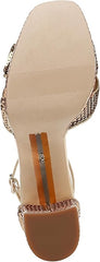 Sam Edelman Jullian Amber Gold Sequin Open Toe Ankle Strap Block Heeled Sandals 6
