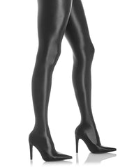 Jeffrey Campbell 2-in-One Black High Stiletto Heel Pointed Toe Pant Boots Pumps