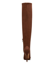Jessica Simpson Vallrie Nut Brown High Heel Over The Knee Suede Pointed Toe Boot