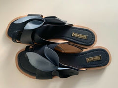 LOUISE ET CIE AMURE Deep Indigo dainty bow Toe Loop Sandals Flip Flop Mule Slide