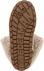 Sam Edelman Olin Natural/Harvest Brown Round Toe Fur Platform Pull On Ankle Boot