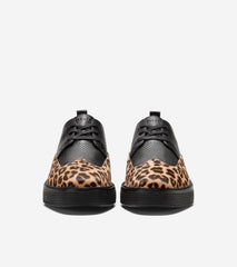 Cole Haan Original Grand Platform Wingtip Oxford Black/Cheetah Print Sneakers