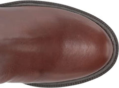 Sam Edelman Genia Dark Brown Rounded Toe Pull On Lug Sole Chelsea Ankle Boots