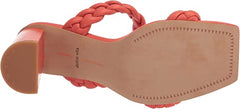 Dolce Vita Paily Persimmon Stella Slip On Braided Straps Block Heeled Sandals