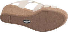 Dr. Scholl's Everlasting White Smooth Open Toe Slingback Wedge Espadrille Sandal