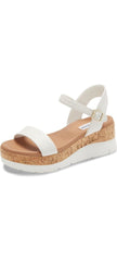 Steve Madden Roselita Ankle Strap Cork Lightweight Platform Wedge Sandals