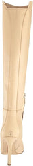 Sam Edelman Shauna Eggshell Pointed Toe Stiletto Heeled Knee High Fashion Boots