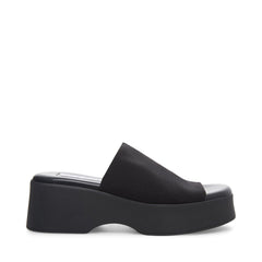 Steve Madden Slinky30 Retro Platform Slide Wedge Sandal Black