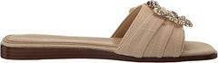 Sam Edelman Ivana Summer Sand Open Toe Embellished Slip On Flat Slides Sandals