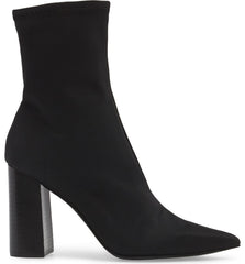 Jeffrey Campbell Siren Black Block Heel Ankle Neoprene Fitted Stretch Booties