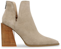 Steve Madden Taylen Tan Suede Zipper Closure Pointed Toe Collar Notched Boots