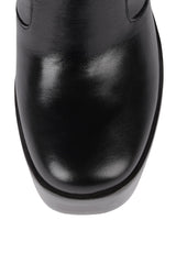 Jeffrey Campbell MEXIQUE-KH Knee High Heel Platform Block Heel Black Boots