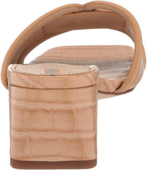 Sam Edelman Waylon Beechwood Slip On Squared Open Toe Mule Block Heel Sandals
