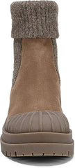 Sam Edelman Steele Sepia Taupe Rounded Toe Pull On Chunky Lug Sole Ankle Booties