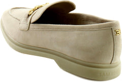 Sam Edelman Kyana Oat Leather Chain Detailed Pointed Toe Slip On Flat Loafers