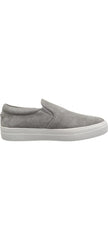 Steve Madden Gills Grey Suede Rounded Toe Slip On Suede Low Top Sneakers