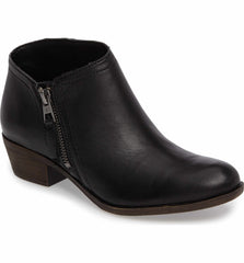 Lucky Brand Brielley 2 Wheat Nappa Leather Asymmetrical Ankle Basel Booties