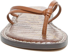 Sam Edelman Gerianne Saddle Leather Thin Strap Beach Slip-On Flip-Flop Sandal