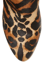 Louise Et Cie Zenia Genuine Calf Hair Knee High Leopard Print Block Heel Boots