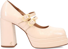 Circus By Sam Edelman Pepper Vanilla Bean Square Toe Buckle Vamp Strap Heel Pump