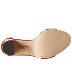 Sam Edelman Yaro Tawny Brown Ankle Strap Open Round Toe Block Heel Sandal