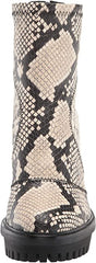 Vince Camuto Erettie Black White Snake Fashion Platform Block High Heel Booties