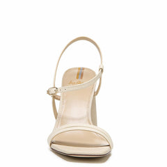 Sam Edelman Kit Ivory Square Toe Slingback Strap Cylindrical Block Heel Sandals