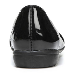 LifeStride Aliza Black Fashion Slip On Rounded Toe Flat Heel Ballet Shoes 5