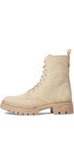 Steve Madden Jamisyn Sand Suede Fashion Lace Up Ankle Chunky Combat Boots