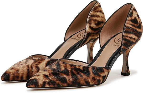 Sam Edelman Victoria Tiger Brown Multi Slip On Pointed Toe Stiletto Heeled Pumps