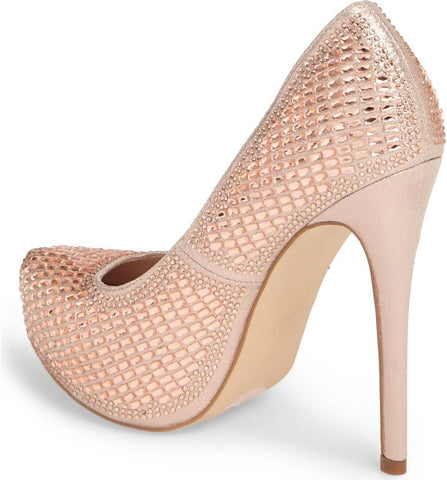 Lauren Lorraine Vanna High Platform Pump Rhinestone High Heel Prom Shoes Formal