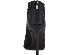 Nine West For Now P2 Black Mesh Pointed Toe Formal Pump Bootie Ankle Boots