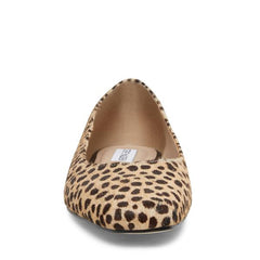Steve Madden Byra Leopard Fitted Slip ON Square-Toe Ballet Flat