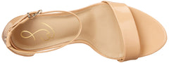 Sam Edelman Yaro Beige Blush Ankle Strap Open Round Toe Block High Heel Sandals