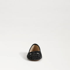 Sam Edelman Felicia Black Multi Luxe Slip On Rounded Toe Flexible Ballet Flats