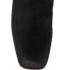 Sam Edelman Olly Black Squared Toe Block Heel Pull On Knee High Fashion Boots