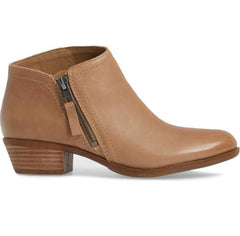 Lucky Brand Brielley 2 Wheat Nappa Leather Asymmetrical Ankle Basel Booties