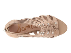 Sam Edelman Yeager Open-Toe Block Heeled Sandals Nude Caged Block Heeled Pumps