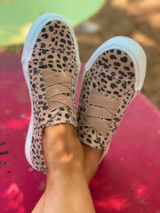 Blowfish Malibu Marley Latte Spots Print Canvas Slip On Rounded Toe Sneaker
