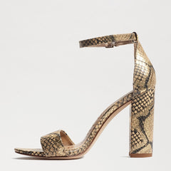 Sam Edelman Yaro Sand Ankle Strap Open Round Toe Block High Heeled Wide Sandals