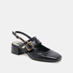 Dolce Vita Pandro Midnight Crinkle Patent Ankle Strap Open Toe Heeled Sandals