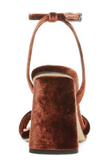 Sam Edelman Kia Copper Squared Open Toe Ankle Strap Block Heeled Sandals