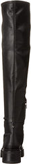 Sam Edelman Lydia Black Chunky Lug Sole Rounded Toe Over The Knee Fashion Boots