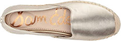 Sam Edelman Kesia Molten Gold Slip On Round Toe Espadrille Platform Flat Loafers