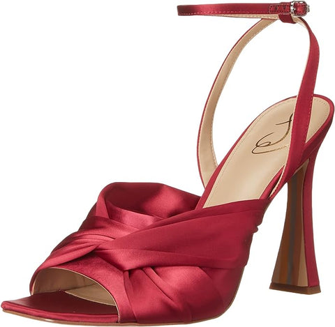 Sam Edelman Lavendar Raspberry Ankle Strap Squared Open Toe Spool Heeled Sandals